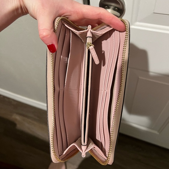 Michael Kors Pink Textured Leather Wallet - Picture 3 of 3